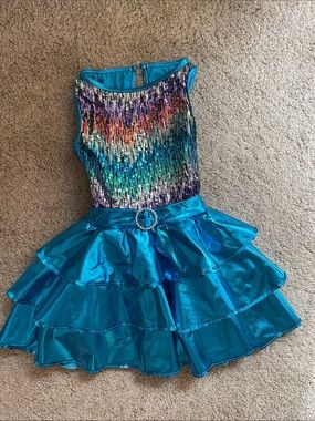 Rainbow Sequin Dance Costume Tap